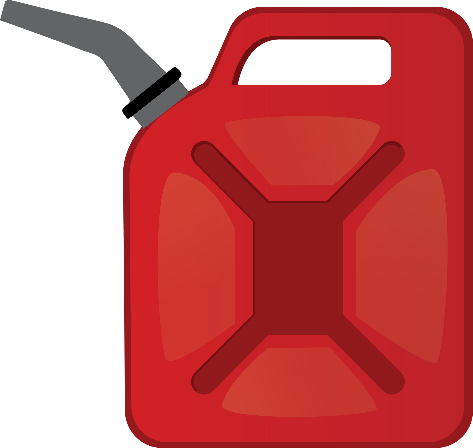 Gasoline fuel canister. Petrol can gallon gas tank fuel